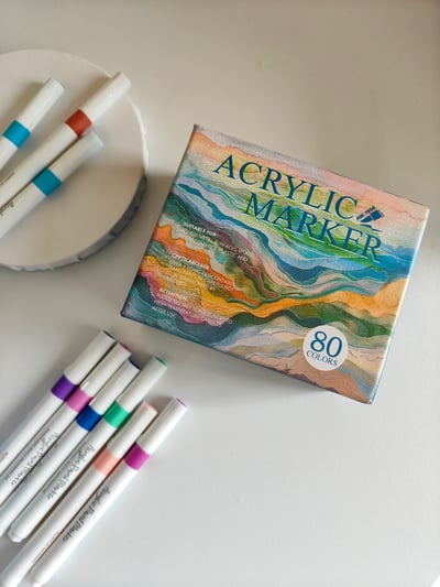 畫出你的色彩宇宙 Acrylic Marker 丙烯彩色筆 80色專業組1