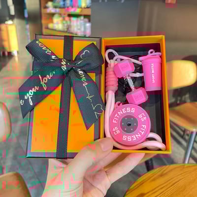 送健身人最懂的小驚喜 多巴胺彩色健身包包掛件 療癒系運動掛飾7