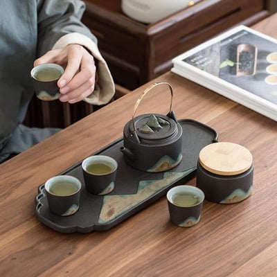 日式遠山精緻提梁壺禮品茶具套裝1