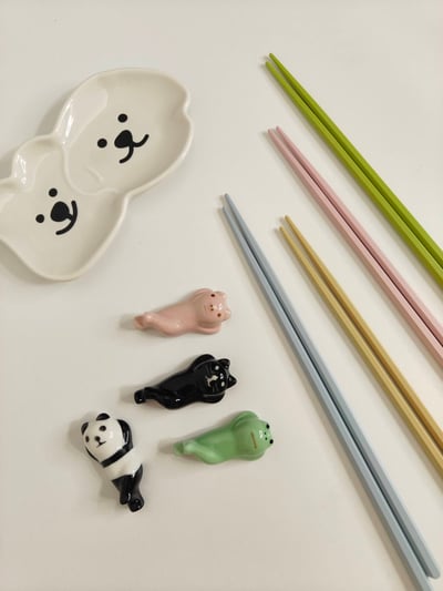 日系萌系小動物陶瓷筷架2