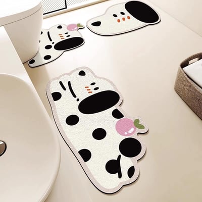 浴室地墊系列 點點動物多款防滑地墊3件組4