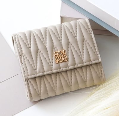 日本  菱格壓紋三折迷你錢包11