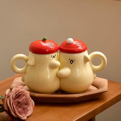 卡哇伊相擁陶瓷抱抱杯1