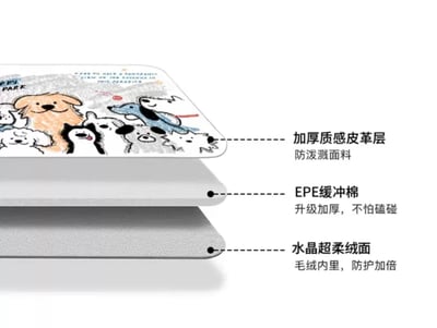 狗狗大聚會 小狗們插畫風多功能旅行電腦包7