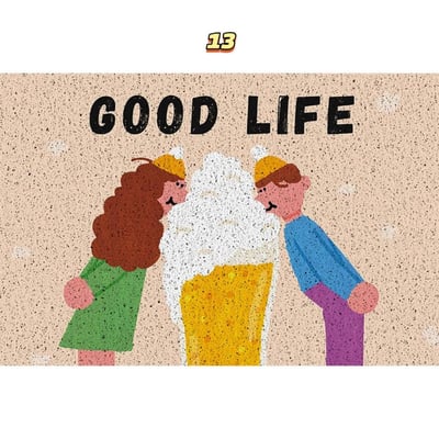 可愛小情侶家用入戶門墊進門絲圈地墊13