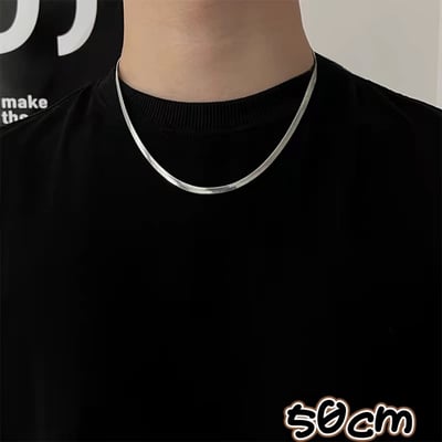 男款金色銀色蛇骨百搭項鍊4
