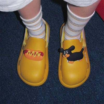 可愛趣味狗狗跟熱狗EVA洞洞鞋3