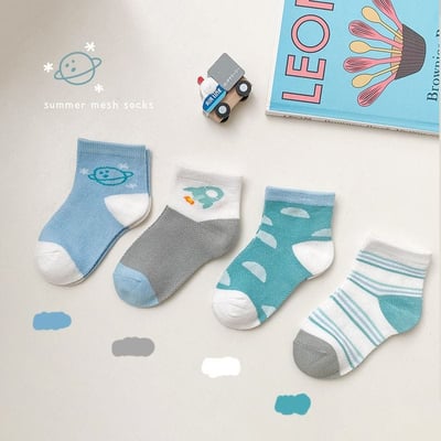 韓版彩色中筒兒童襪 太空火箭1