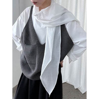 慵懶系老錢風針織背心 寬鬆短款疊穿吊帶上衣1