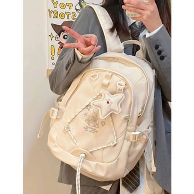 甜甜星球兔背包 少女心爆棚的奶糖色系加星星掛件6