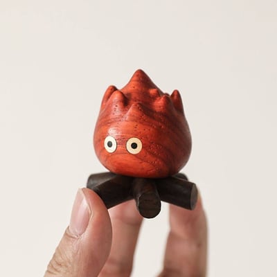 火苗卡西木質擺件 療癒系小火靈點亮你的角落3