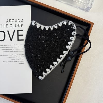 秋冬毛呢保暖口罩 雙層保暖防風面罩 2入組9