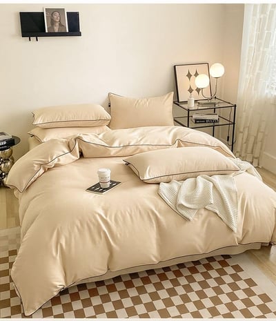 適合男士系列 純色長絨棉4件床包件套8