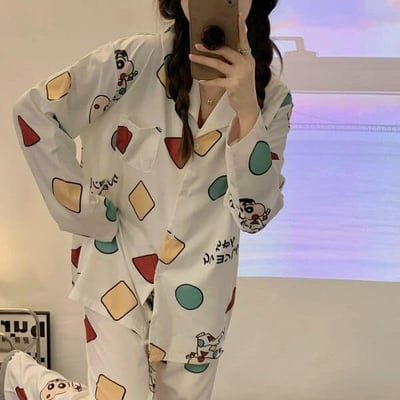 春秋塗鴉睡衣圖案家居睡衣3