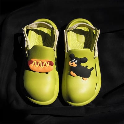 可愛趣味狗狗跟熱狗EVA洞洞鞋5