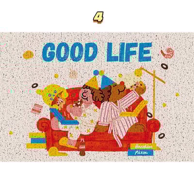 可愛小情侶家用入戶門墊進門絲圈地墊4