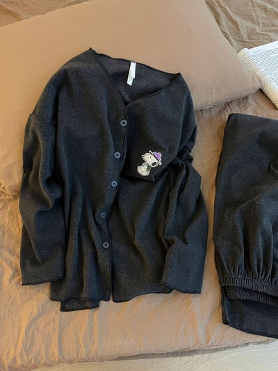 日系長壽狗狗德絨睡衣套裝4