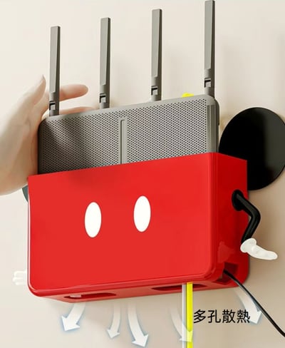 創意路由器收納盒｜壁掛式WiFi/光纖/電視盒遮線神器5