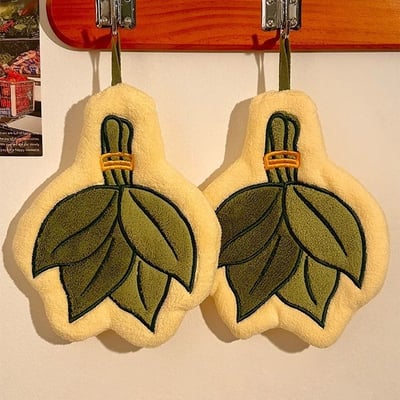 柚子葉擦手巾 擦掉晦氣的小儀式 加厚吸水可愛掛式手巾3