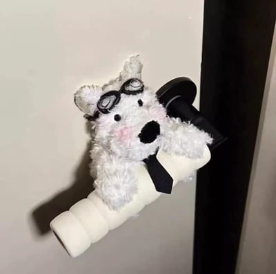 西高地小狗房門把手裝飾套保護套1