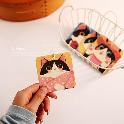 大頭貓 卡通大頭貓優質木漿棉洗碗海綿 299優惠免運組4