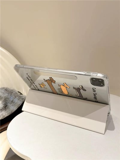 大中小臘腸狗 可愛臘腸狗Y型iPad平板保護套4