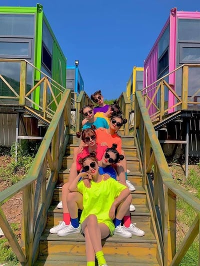 閨蜜就是歸me一起穿純棉T恤加短襪7