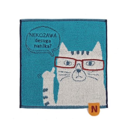 特價日系貓咪純棉小方巾8