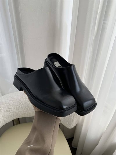 韓系半跟方頭穆勒鞋6