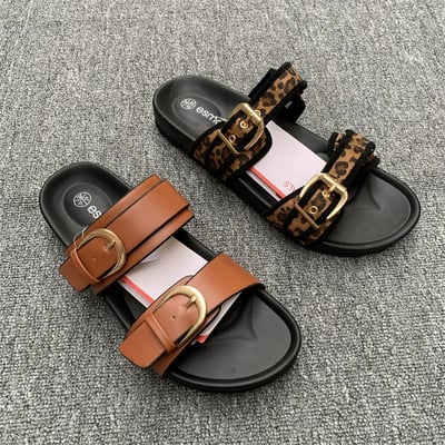 出口外貿夏季百搭一字扣拖鞋2