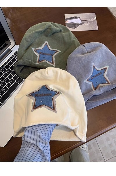 美式復古星星堆堆帽 瘦臉百搭帽5