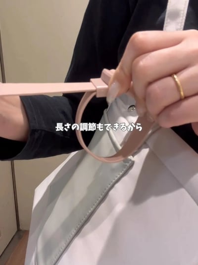 日本3coins限定包包用多功能掛環 (象牙白/質感棕/氣質粉/經典黑)5