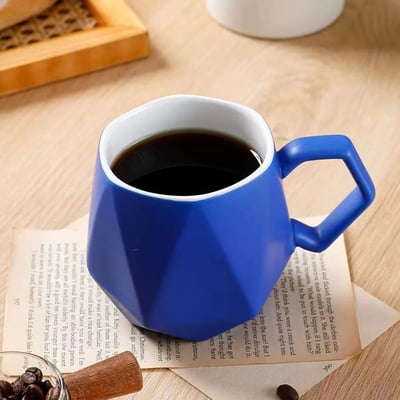 克萊因藍陶瓷附蓋馬克杯  現貨2