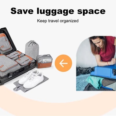 極簡男士旅行收納8件套 防潑水行李分裝袋3