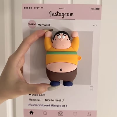 孩子王胖虎 胖虎舉啞鈴AirPods耳機套2