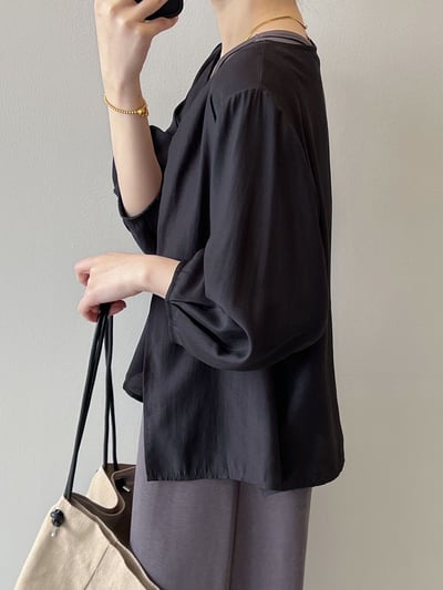 這件真的很容易被你天天拿來穿 七分袖隨性百搭一粒扣小罩衫6