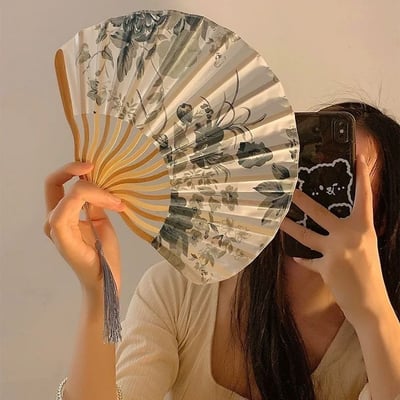 古風貝殼摺扇 漢服隨身便攜涼扇兩把組2