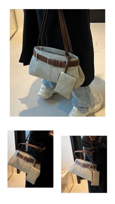 休閒百搭大容量高級感托特包16