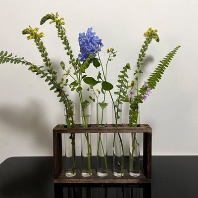 INS風高顏值木質試管花瓶擺件3
