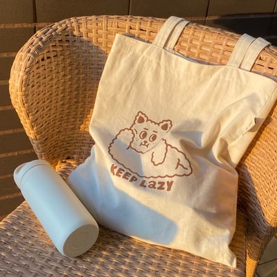 KEEP LAZY 雪莉熊慵懶帆布袋5