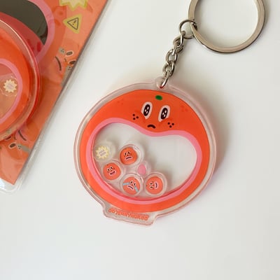 壓克力吊飾｜大嘴巴系列 搖搖樂鑰匙圈6