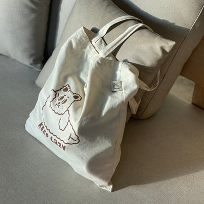 KEEP LAZY 雪莉熊慵懶帆布袋4