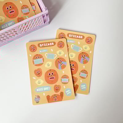 可愛日記手帳貼紙 | 雪莉熊 / 小怪橘3