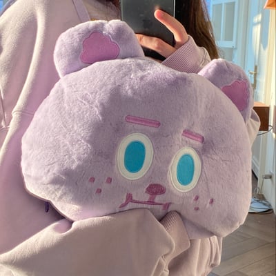 雙面表情雪莉熊抱枕7