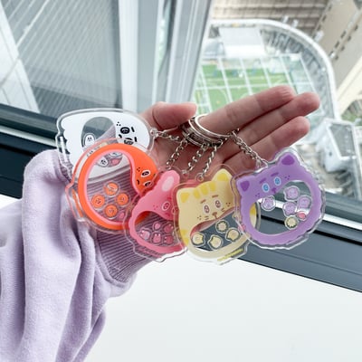 壓克力吊飾｜大嘴巴系列 搖搖樂鑰匙圈1