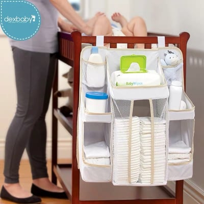 美國Dexbaby 尿布收納袋 嬰兒床收納2