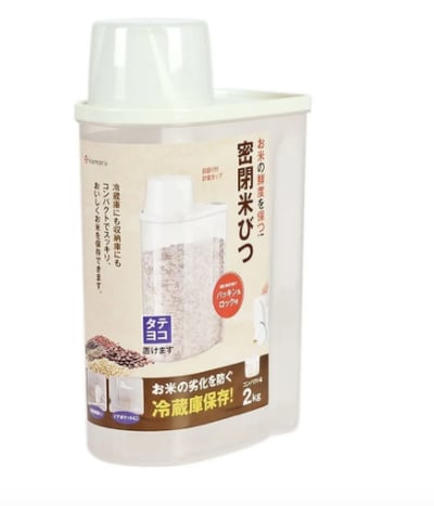 日式五榖雜糧防潮密封罐儲物罐米桶(附量杯)1
