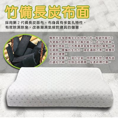 【歐亞】高密度竹備長炭記憶枕3