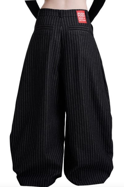 PUSH PUSH PP STRIPED PANTS 細條紋寬褲8