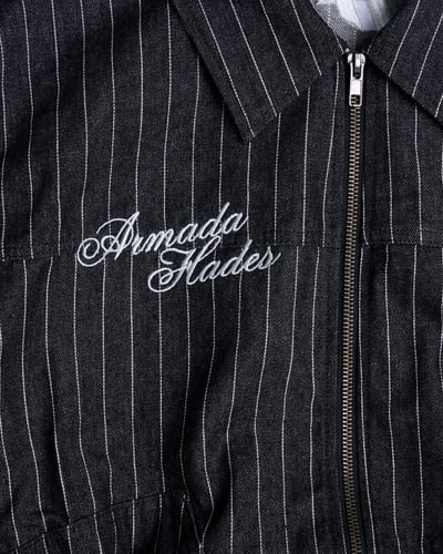 HADES 條紋牛仔夾克6